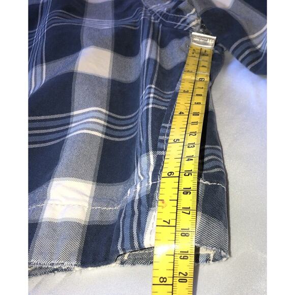 Abercrombie & Fitch Shorts Plaid Blue White Button Fly Mens Size 33 - Picture 9 of 12